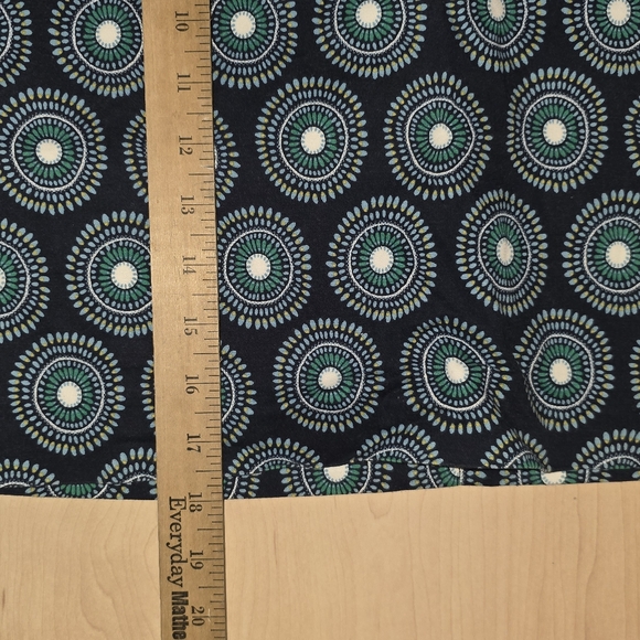 Ann Taylor Navy and Teal Patterned Mini Skirt - Picture 3 of 6